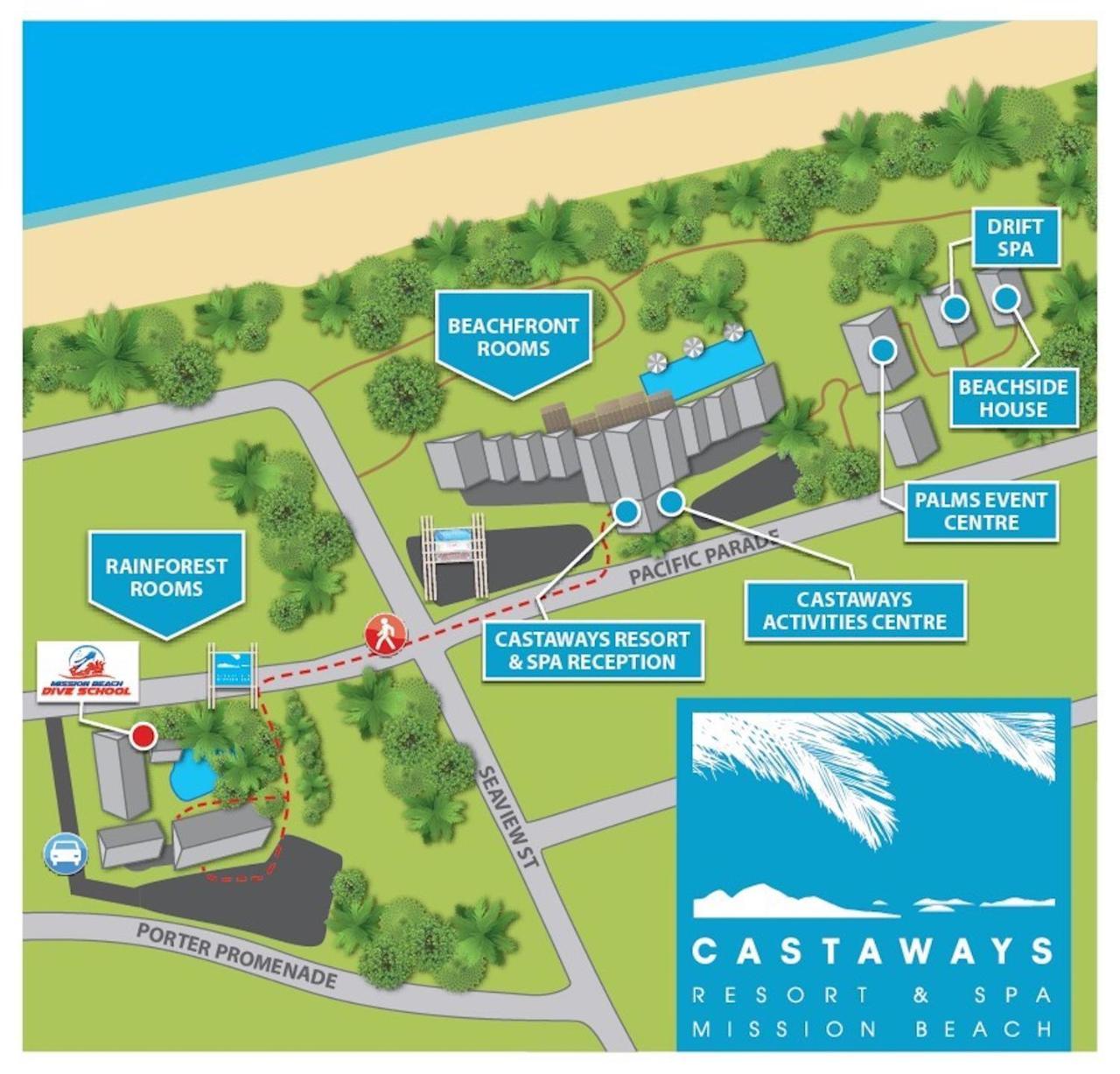 Rainforest Castaways Resort And Spa Mission Beach Eksteriør bilde